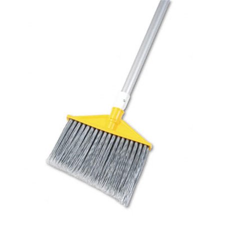 PINPOINT Brute Angled Large Brooms  Poly Bristles  48-7/8'' Aluminum Handle  Silver/Gray PI40582